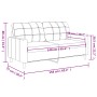 2-Sitzer-Sofa aus cremefarbenem Stoff 140 cm von vidaXL, Sofas - Ref: Foro24-359093, Preis: 193,42 €, Rabatt: %