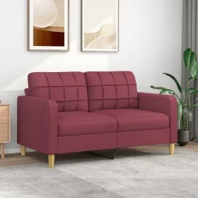 2-seater red fabric sofa 140 cm by vidaXL, Sofas - Ref: Foro24-359097, Price: 189,62 €, Discount: %