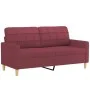 2-seater red fabric sofa 140 cm by vidaXL, Sofas - Ref: Foro24-359097, Price: 189,62 €, Discount: %