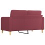 2-seater red fabric sofa 140 cm by vidaXL, Sofas - Ref: Foro24-359097, Price: 192,85 €, Discount: %