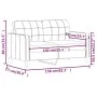 2-Sitzer-Sofa aus rotem Stoff, 140 cm von vidaXL, Sofas - Ref: Foro24-359097, Preis: 189,62 €, Rabatt: %