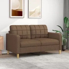 2-Sitzer-Sofa aus braunem Stoff, 140 cm von vidaXL, Sofas - Ref: Foro24-359094, Preis: 189,57 €, Rabatt: %
