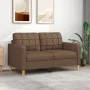 2 seater brown fabric sofa 140 cm by vidaXL, Sofas - Ref: Foro24-359094, Price: 189,57 €, Discount: %