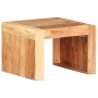 Mesa auxiliar de madera maciza de acacia 43x40x30 cm