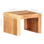 Mesa auxiliar de madera maciza de acacia 43x40x30 cm