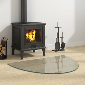 Placa de vidrio para chimenea semicircular 800x600 mm en Cristal | Comprar online en Foro24