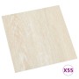 Lamas para suelo autoadhesivas 55 uds PVC beige 5,11 m²