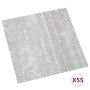 Lamas para suelo autoadhesivas 55 uds PVC gris 5,11 m²