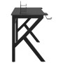 Escritorio gaming con patas en forma de K negro 110x60x75 cm