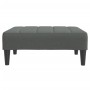 Sofá cama de 2 plazas con taburete tela gris oscuro