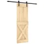 Puerta corredera con herrajes madera maciza de pino 70x210 cm de vidaXL, Puertas - Ref: Foro24-3202979, Precio: 153,10 €, Des...