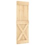 Schiebetür mit Beschlägen aus massivem Kiefernholz, 70 x 210 cm von vidaXL, Türen - Ref: Foro24-3202979, Preis: 156,28 €, Rab...