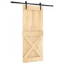 Schiebetür mit massiven Kiefernbefestigungen 85x210 cm von vidaXL, Türen - Ref: Foro24-3202981, Preis: 178,61 €, Rabatt: %