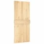 Schiebetür mit Beschlägen aus massivem Kiefernholz, 90 x 210 cm von vidaXL, Türen - Ref: Foro24-3202982, Preis: 185,87 €, Rab...