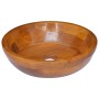 Lavabo de madera maciza de teca Φ40x10 cm