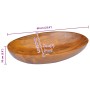 Lavabo de madera maciza de teca 60x40x10 cm