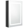 Armario de baño con espejo LED negro brillante 50x13x70 cm en Tocadores de baño | Comprar online en Foro24