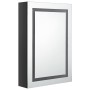 Armario de baño con espejo LED negro brillante 50x13x70 cm en Tocadores de baño | Comprar online en Foro24