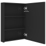 Armario de baño con espejo LED negro brillante 50x13x70 cm en Tocadores de baño | Comprar online en Foro24