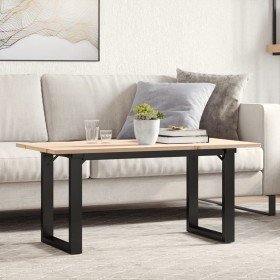 Mesa de centro marco O madera maciza pino y acero 100x50x45 cm en Mesas de cocina y de comedor | Comprar online en Foro24