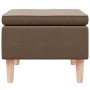 Taburete con patas de madera tapizado tejido marrón
