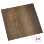 Tarimas de suelo autoadhesivas 20 uds PVC marrón 1,86 m²