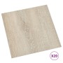 Tarimas de suelo autoadhesivas 20 uds PVC beige 1,86 m²