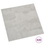 Tarimas de suelo autoadhesivas 20 uds PVC gris claro 1,86 m²