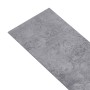 Lamas para suelo autoadhesivas PVC gris cemento 5,21 m² 2mm