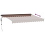Toldo retráctil automático marrón 350x250 cm