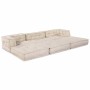 Sofá modular Manual 3 pcs Crema 70 x 70 x 56 cm tela