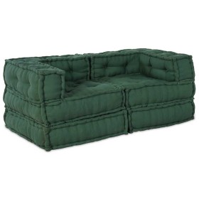 Sofá modular Manual 2 pcs Verde 70 x 70 x 56 cm tela
