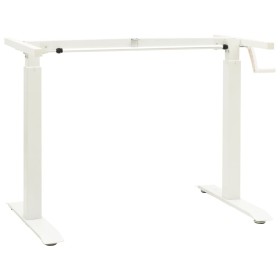 White Crank Adjustable Height Desk Frame by vidaXL, Cubicles and work tables - Ref: Foro24-321718, Price: 156,78 €, Discount: %