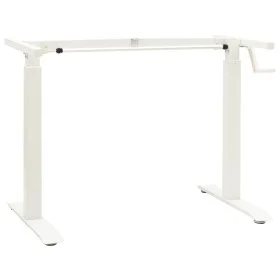 White Crank Adjustable Height Desk Frame by vidaXL, Cubicles and work tables - Ref: Foro24-321718, Price: 156,40 €, Discount: %