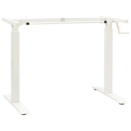 White Crank Adjustable Height Desk Frame by vidaXL, Cubicles and work tables - Ref: Foro24-321718, Price: 156,78 €, Discount: %