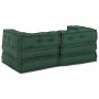 Sofá modular Manual 2 pcs Verde 70 x 70 x 56 cm tela