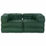 Sofá modular Manual 2 pcs Verde 70 x 70 x 56 cm tela