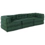 Sofá modular Manual 3 pcs Verde 70 x 70 x 56 cm tela