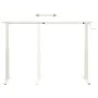 White Crank Adjustable Height Desk Frame by vidaXL, Cubicles and work tables - Ref: Foro24-321718, Price: 156,40 €, Discount: %