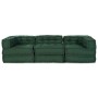 Sofá modular Manual 3 pcs Verde 70 x 70 x 56 cm tela