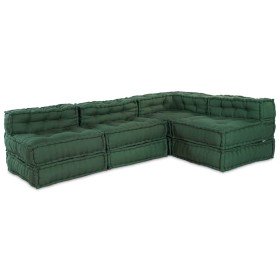 Sofá modular Manual 4 pcs Verde 70 x 70 x 56 cm tela