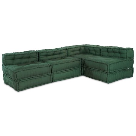 Sofá modular Manual 4 pcs Verde 70 x 70 x 56 cm tela
