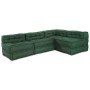 Sofá modular Manual 4 pcs Verde 70 x 70 x 56 cm tela