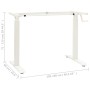 White Crank Adjustable Height Desk Frame by vidaXL, Cubicles and work tables - Ref: Foro24-321718, Price: 156,78 €, Discount: %