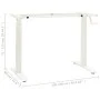 White Crank Adjustable Height Desk Frame by vidaXL, Cubicles and work tables - Ref: Foro24-321718, Price: 156,40 €, Discount: %