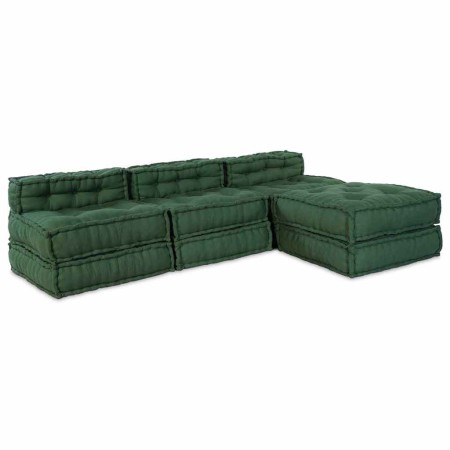 Sofá modular Manual 4 pcs Verde 70 x 70 x 56 cm tela