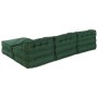 Sofá modular Manual 4 pcs Verde 70 x 70 x 56 cm tela