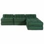 Sofá modular Manual 4 pcs Verde 70 x 70 x 56 cm tela