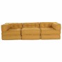 Sofá modular Manual 3 pcs Amarillo 70 x 70 x 56 cm tela