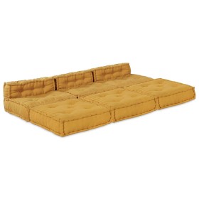 Sofá modular Manual 4 pcs Amarillo 70 x 70 x 56 cm tela